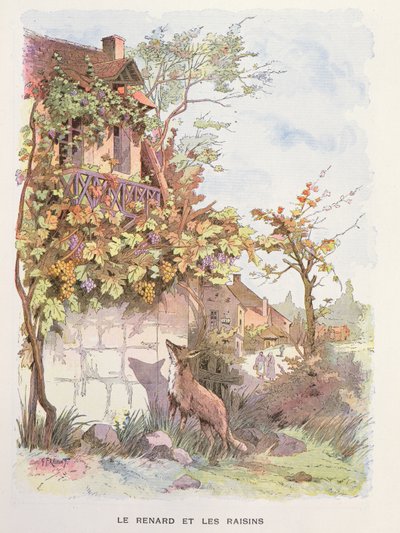 Der Fuchs und die Trauben, ca. 1900 von Georges Fraipont